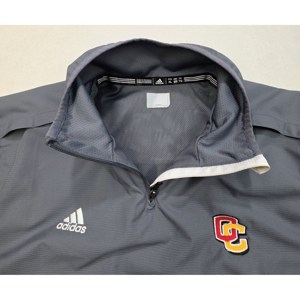 Oberlin College Adidas Jacket Mens XL Pullover Windbreaker Lined Team Issue - Picture 8 of 10